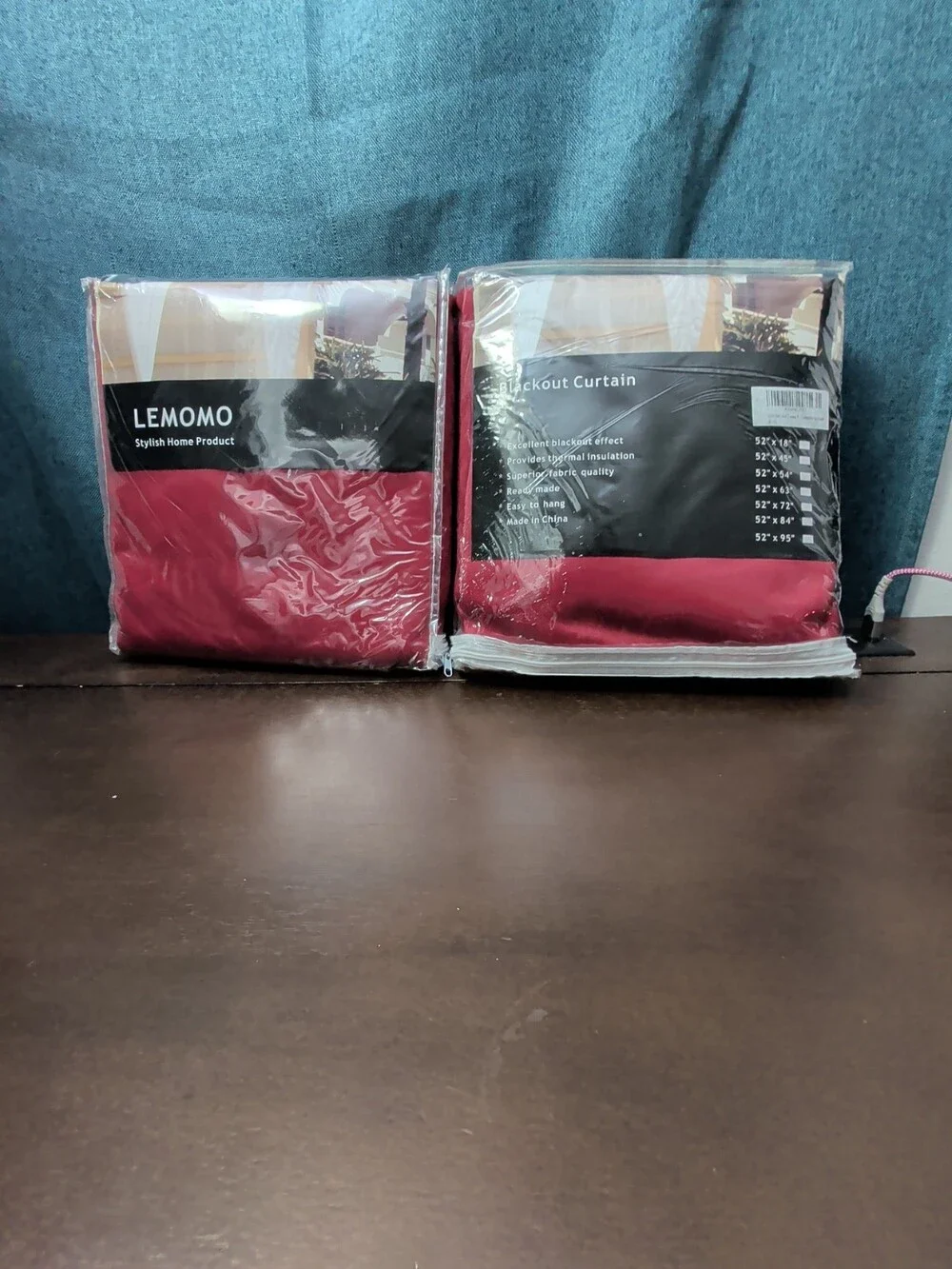 LEMOMO Red Blackout Curtains Set of 2 | 52